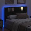 vidaXL Hovedg&aelig;rde kabinet med LED Sort eg 140 x 16,5 x 103,5 cm