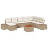 vidaXL Havesofa Sæt 9 pcs Beige og hvid