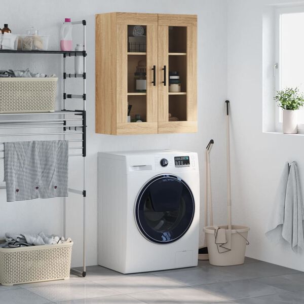 vidaXL v&aelig;gh&aelig;ngt skab 69,5x34x90 cm konstrueret tr&aelig; sonoma-eg