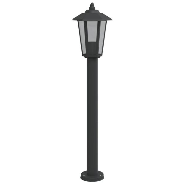 vidaXL udendørs standerlampe 80 cm rustfrit stål sort