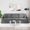 vidaXL Sofa M&oslash;rkegr&aring; 228 x 78 x 80 cm Fl&oslash;jl
