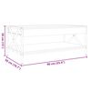 vidaXL sofabord med Infinity LED-lys 90x50x38 cm sonoma-eg