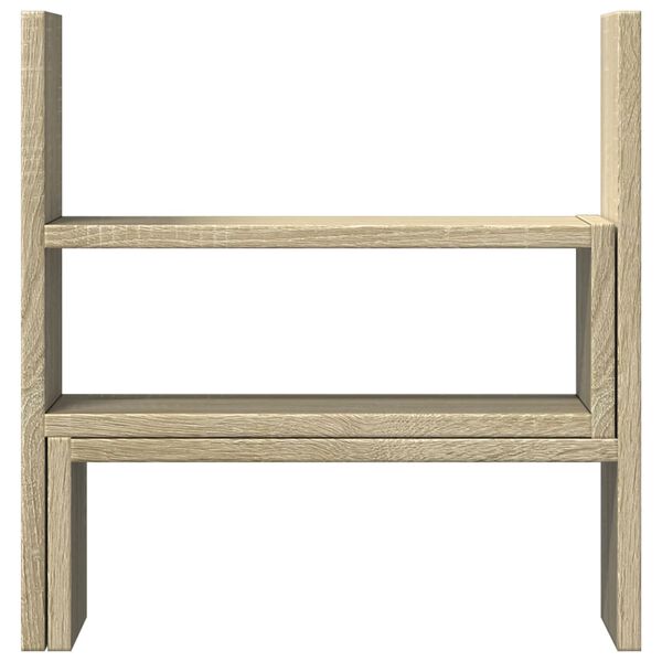 vidaXL hylde til skrivebord 40x17x41 cm konstrueret tr&aelig; sonoma-eg