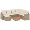 vidaXL sofas&aelig;t til haven 8 dele med hynder polyrattan beige