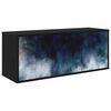 vidaXL V&aelig;gh&aelig;ngt TV Skab RAALTE 102 x 33 x 40 cm Sort eg