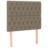 vidaXL sengegavl taupe 100x7x118/128 cm stof