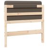 vidaXL Polstret sengegavl Brun og Taupe 80 cm Massiv fyrretr&aelig;