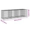 vidaXL gabionkurv med cover 350x100x100 cm galvaniseret jern