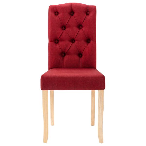 vidaXL spisebordsstole 6 stk. stof vinr&oslash;d