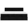 vidaXL osmannisk sengeramme med madrasser 180x200 cm stof sort
