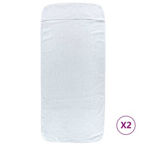vidaXL strandh&aring;ndkl&aelig;der 2 stk. 60x135 cm 400 GSM stof hvid