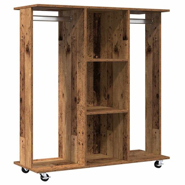 vidaXL Garderobe Gammelt træ 102 x 38 x 110 cm Konstrueret træ