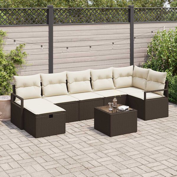 vidaXL Sofa S&aelig;t med pude 5 pcs polyrattan