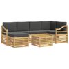 vidaXL Udend&oslash;rs sofagruppe 7 pcs Hvid og antracit Polyester