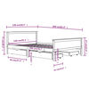vidaXL sengeramme med 4 skuffer 140x200 cm massivt fyrretr&aelig;