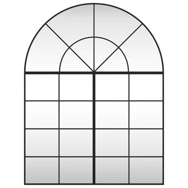 vidaXL v&aelig;gspejl 100x130 cm buet jern sort