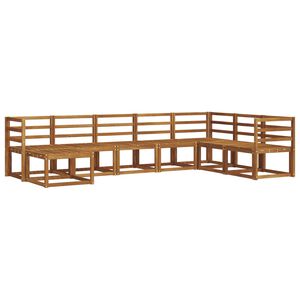 vidaXL Udend&oslash;rs sofagruppe med pude 8 pcs Naturlig og Beige