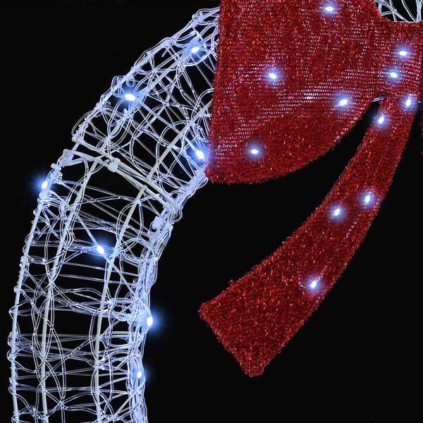 vidaXL Krans med 80 LED'er Kold hvid 90 cm Akryl