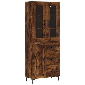 vidaXL h&oslash;jskab 69,5x34x180 cm konstrueret tr&aelig; r&oslash;get egetr&aelig;sfarve