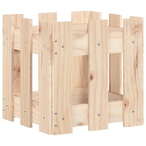 vidaXL plantekasse med stakitdesign 30x30x30 cm massivt fyrretr&aelig;