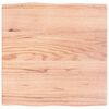 vidaXL bordplade 60x60x(2-4) cm naturlig kant behandlet tr&aelig; lysebrun