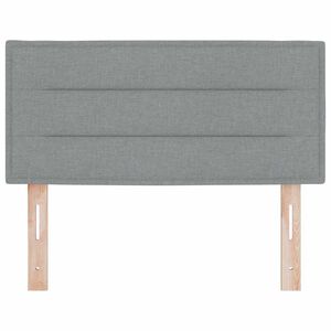 vidaXL LED sengegavl med LED-lysstrimler Lysegr&aring; 80 cm Stof