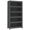 vidaXL bogreol 80x35x154 cm massivt fyrretr&aelig; gr&aring;