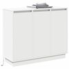 vidaXL LED Sideboard med hylde Hvid 90 x 32 x 75 cm Konstrueret træ