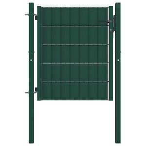 vidaXL hegnsl&aring;ge PVC og st&aring;l 100x81 cm gr&oslash;n