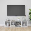 vidaXL tv-borde 4 stk. 37x35x37 cm konstrueret tr&aelig; hvid h&oslash;jglans