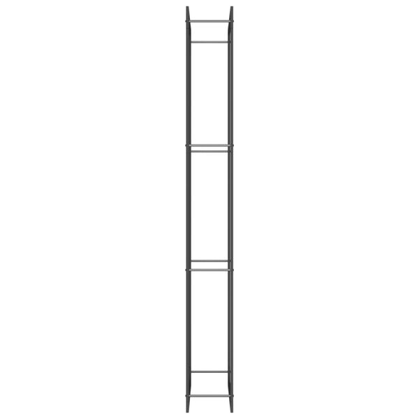 vidaXL br&aelig;ndehylde mat sort 80x28x222 cm st&aring;l