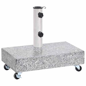 vidaXL parasolfod 45x25x8,3 cm granit lysegr&aring;