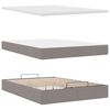 vidaXL Ottoman seng med madras & LEDs Taupe 140x190 cm Stof
