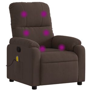 vidaXL massagestol brun mikrofiberstof
