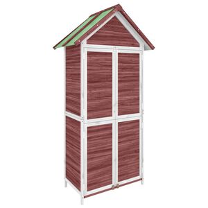 vidaXL redskabsskur til haven 89x52,5x175 cm massivt fyrretr&aelig; mokka