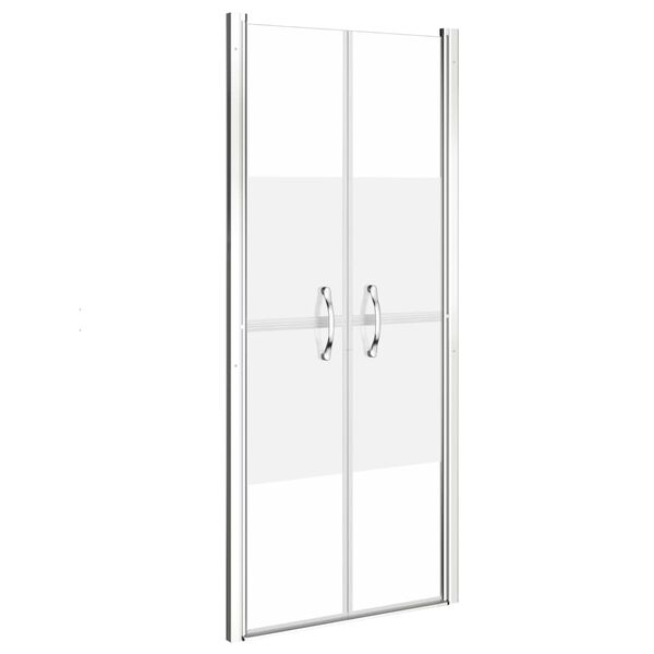vidaXL brusedør 91x190 cm delvist matteret sikkerhedsglas