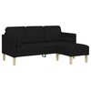 vidaXL Sofa Sæt 2 pcs Sort 173 x 131 x 67 cm Stof