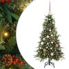 vidaXL Kunstigt Hinged Juletr&aelig; med 150 LED'er Gr&oslash;n 120 cm PE og PVC