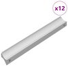 vidaXL H&aring;ndtag Ensfarvet 12 pcs S&oslash;lv 105.7 x 7.4 x 15.5 mm Aluminium