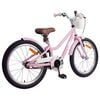 vidaXL B&oslash;rnecykel 20 tommer til b&oslash;rn fra 6-11 &aring;r Lys pink