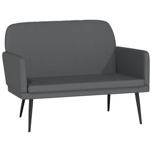 vidaXL b&aelig;nk 107x80x81 cm kunstl&aelig;der gr&aring;