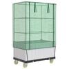 vidaXL h&oslash;jbed med overtr&aelig;k og hjul 80x50x182 cm rattan-look