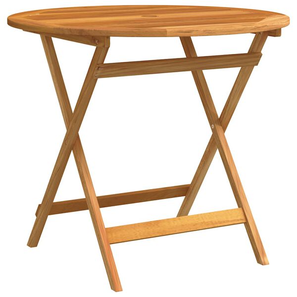 vidaXL foldbart havebord &Oslash;90x75 cm massivt eukalyptustr&aelig;
