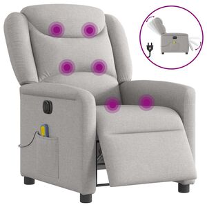 vidaXL eldrevet massagestol stof skygr&aring;