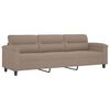 vidaXL 3-personers sofa m. puder hynder 210 cm mikrofiberstof gr&aring;brun
