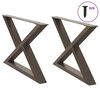 vidaXL sofabordsben 2 stk. naturst&aring;l 70 x (42-43,3) cm st&aring;l