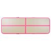 vidaXL oppustelig gymnastikm&aring;tte med pumpe 300 x 100 x 10 cm PVC Pink
