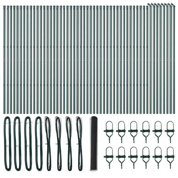 vidaXL Hegnsp&aelig;l Gr&aring; 100 x 1,4 m (25 mm mesh) St&aring;l og PVC