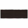 vidaXL bordplade 180x60x(2-6) cm naturlig kant behandlet tr&aelig; m&oslash;rkebrun