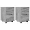 vidaXL Sengeborde 2 pcs Gr&aring; Sonoma 30,5 x 30 x 43 cm Konstrueret tr&aelig;